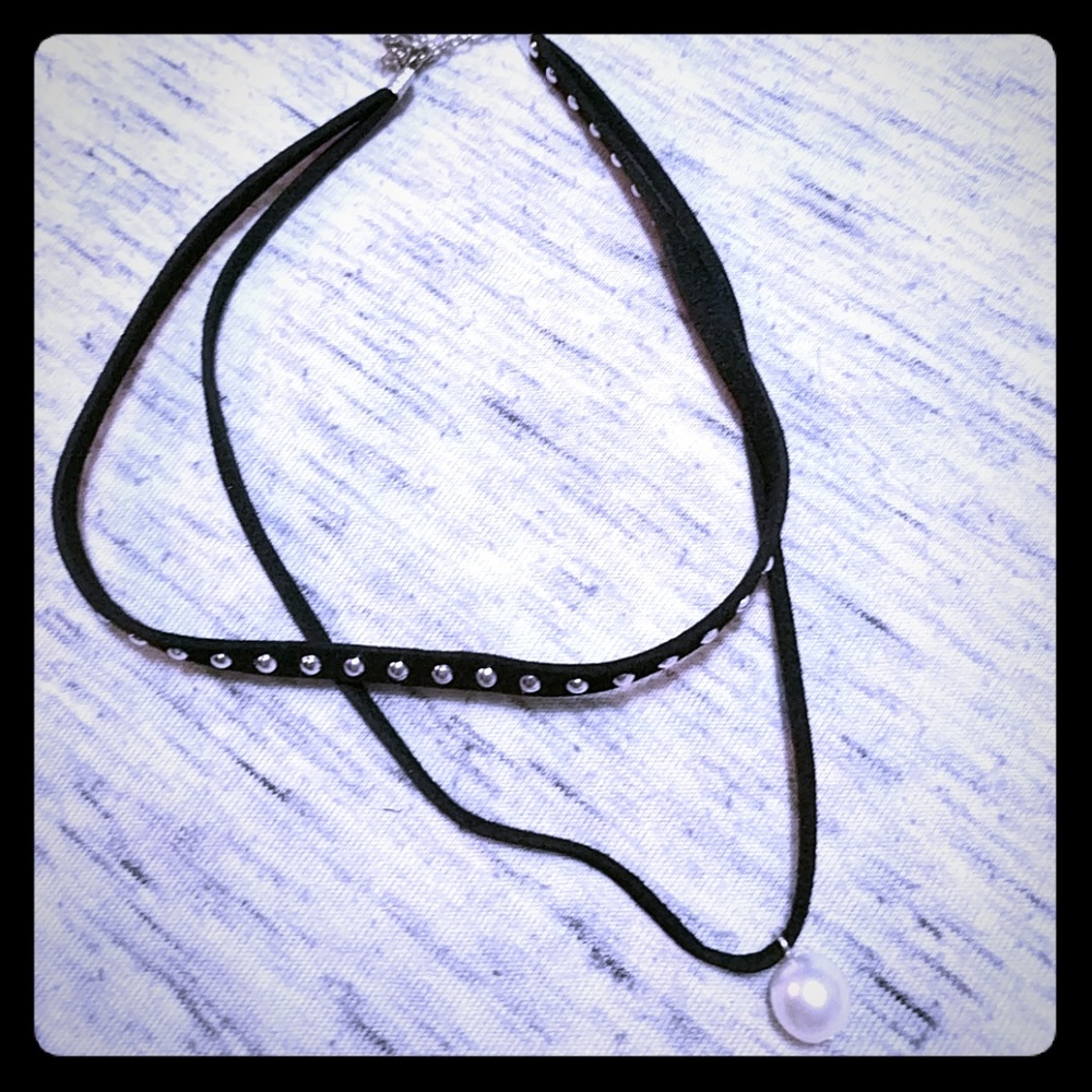 Two Chain Choker with Pearl